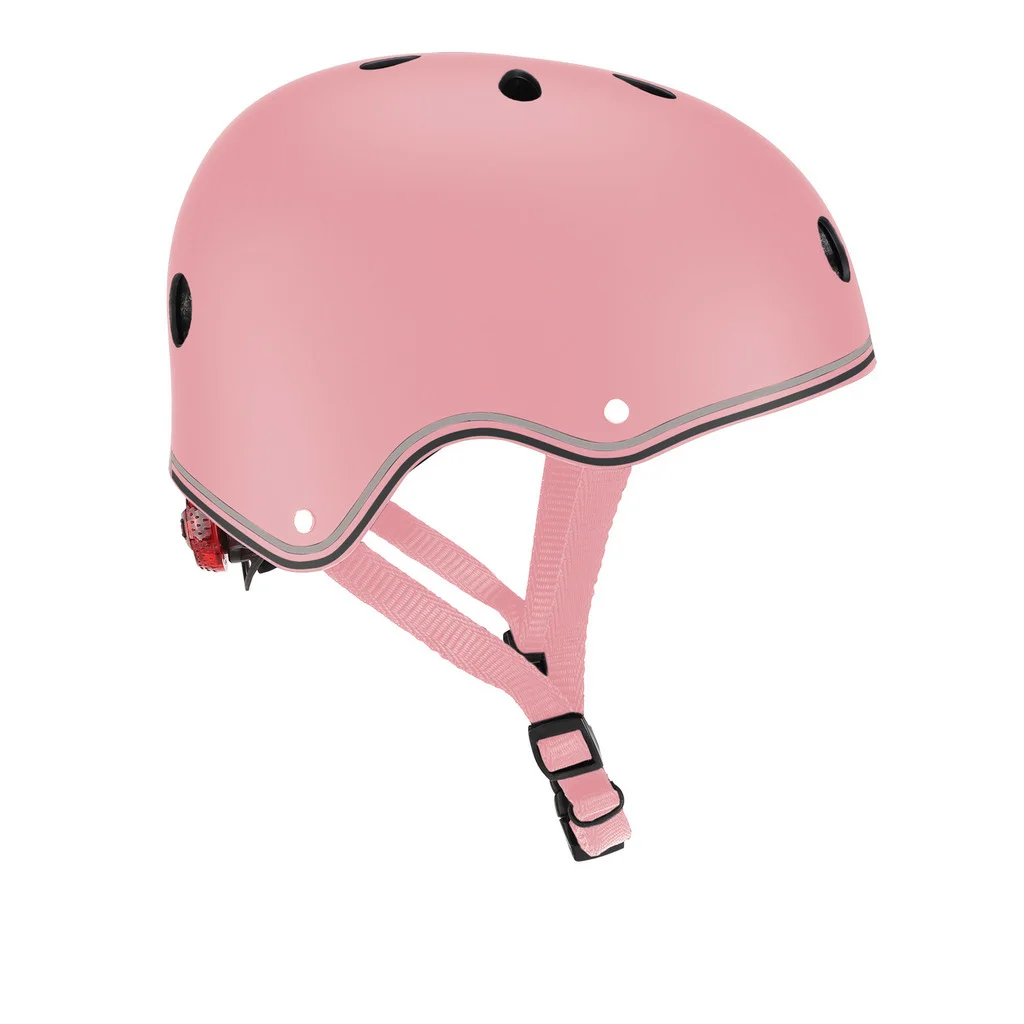 Casco Junior Primo Con Luces Rosa Pastel