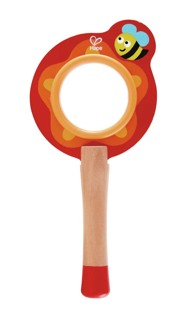 Lupa de madera de abeja expositor