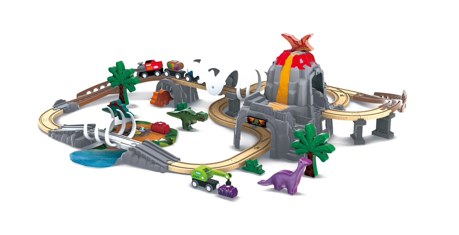 Conjunto de aventura ferroviaria Dino