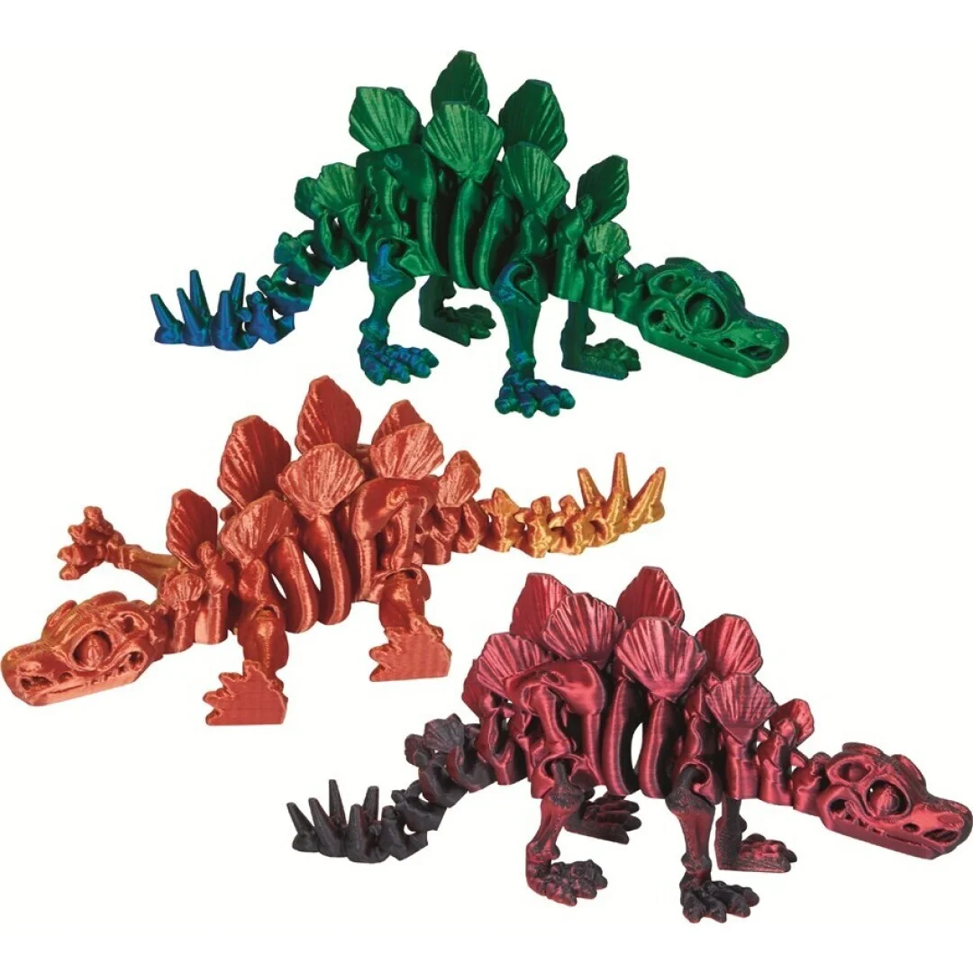 Esqueleto de estegosaurio 3d crystal creatures