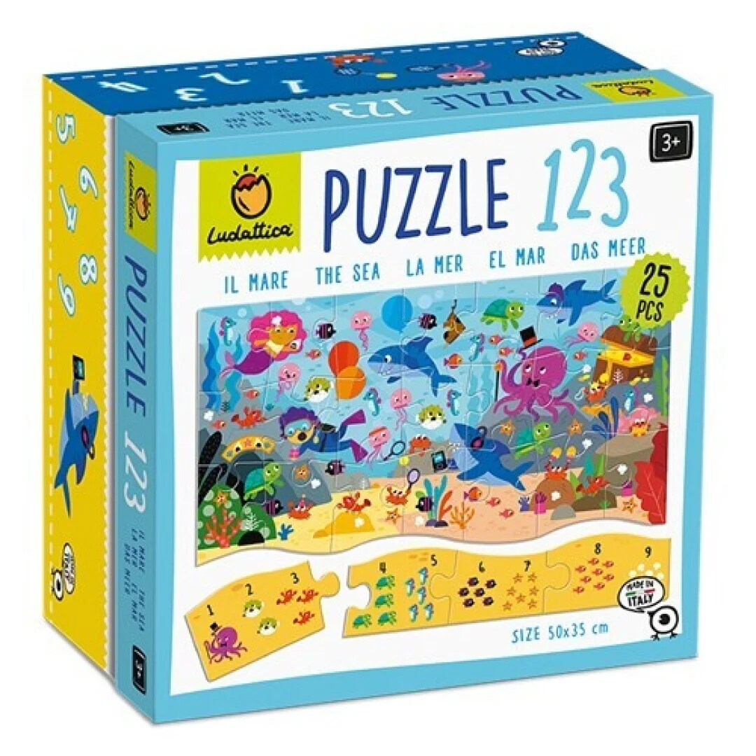 123 puzzle - el mar