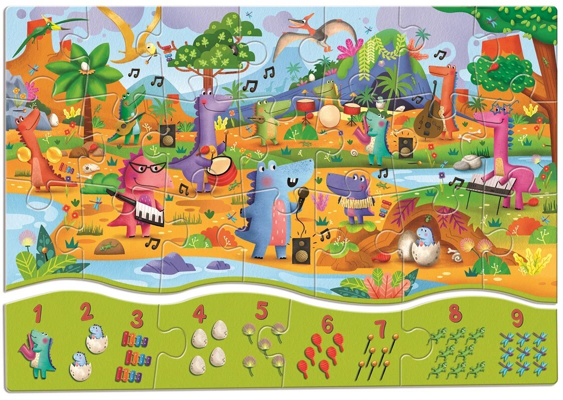 123 puzzle - los dinosaurios