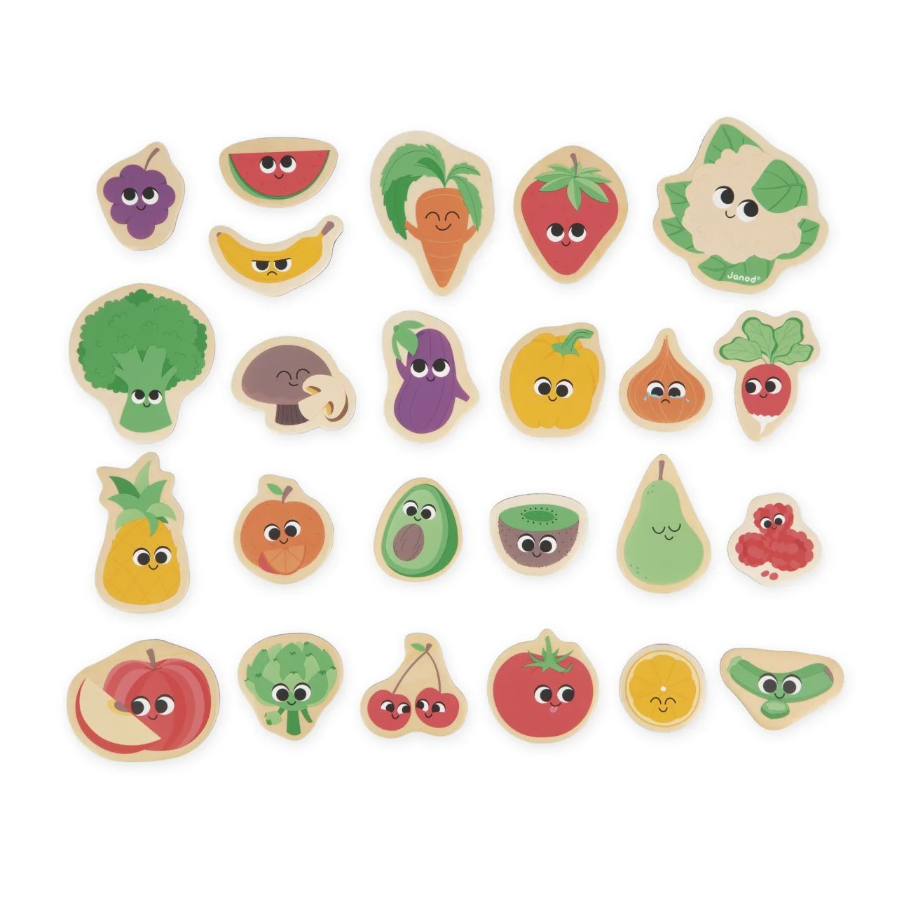 Imanes de Frutas Y Verduras 24 Piezas
