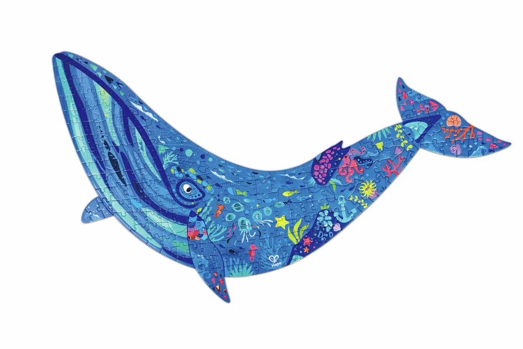 Puzzle de suelo brillante de ballena - 200 pzs