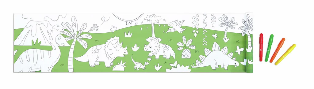 Rollo de papel para garabatos de dinosaurios