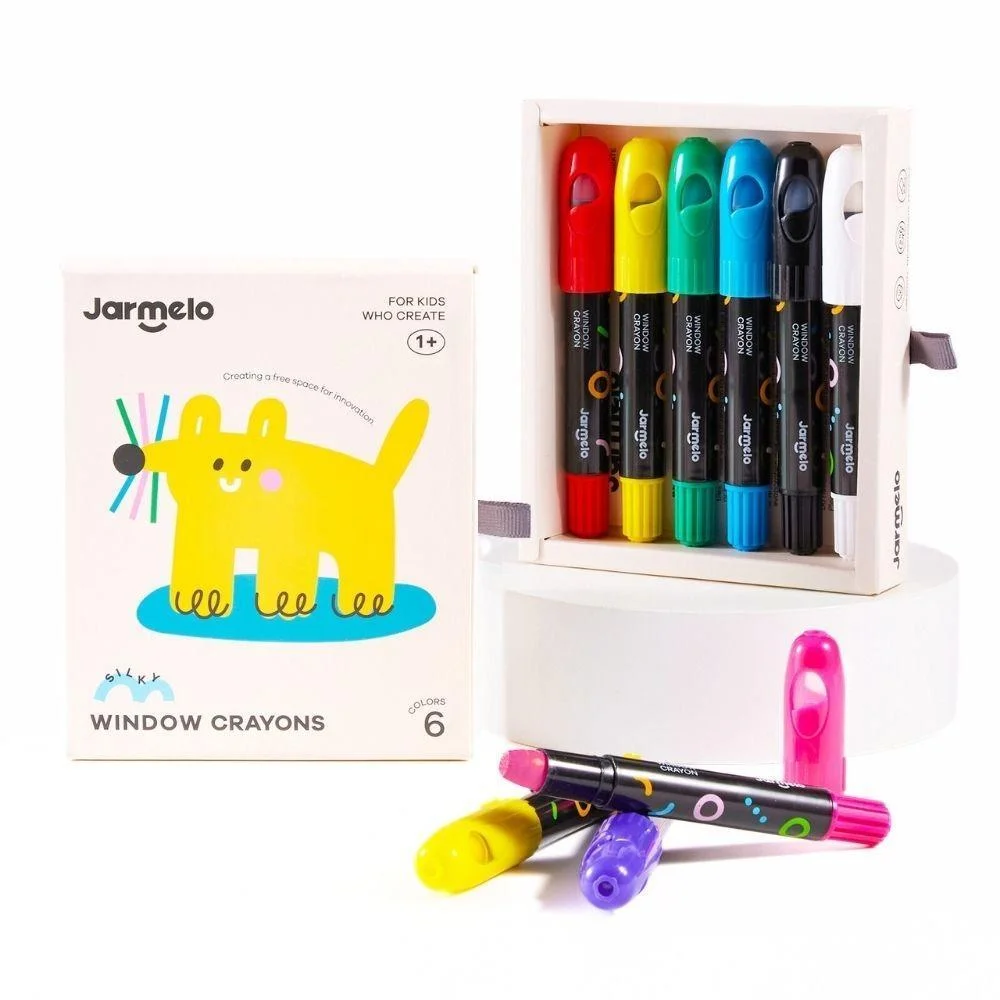 6 crayones de ventana silky