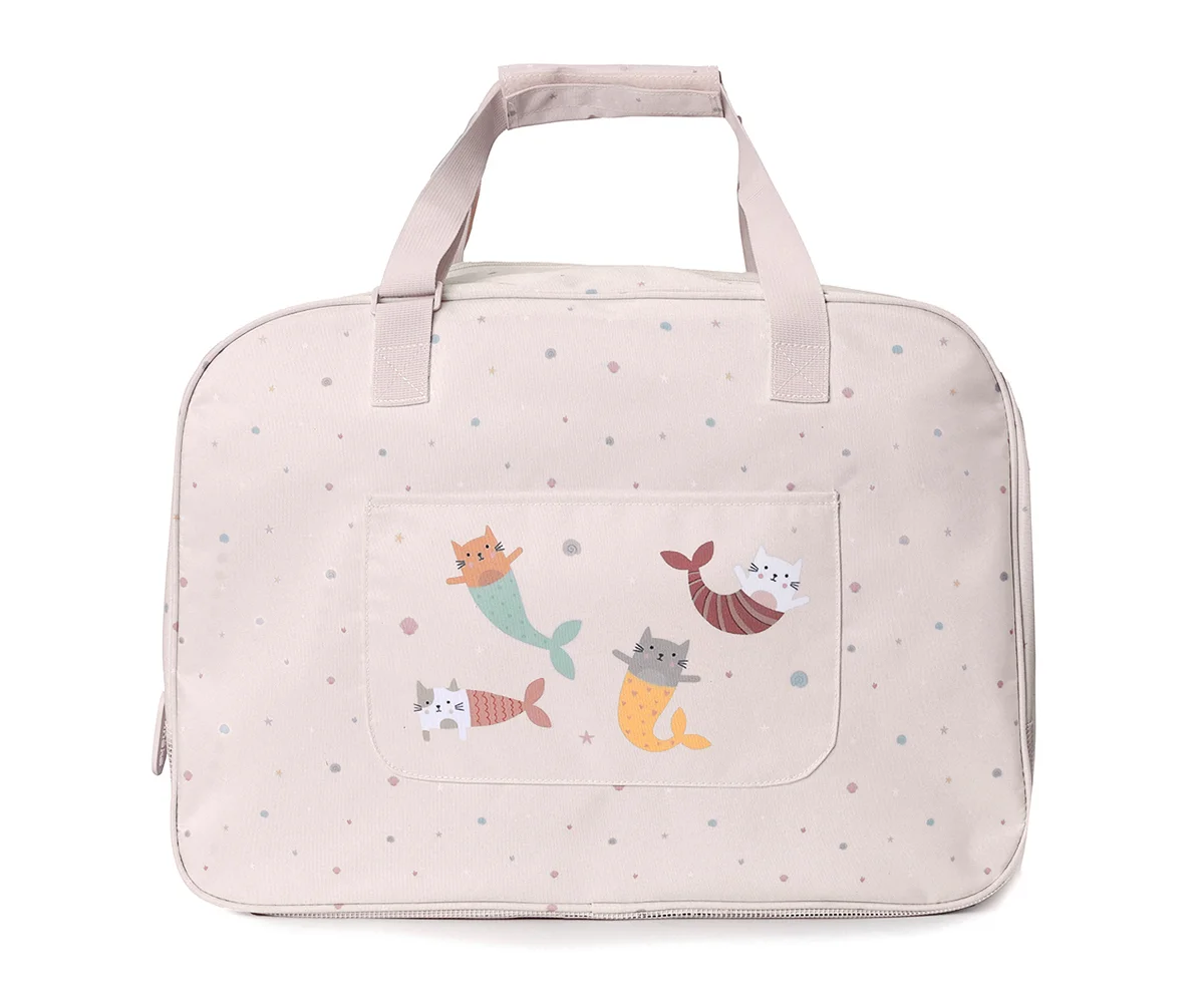 Bolso de playa con rejilla mermaid cats