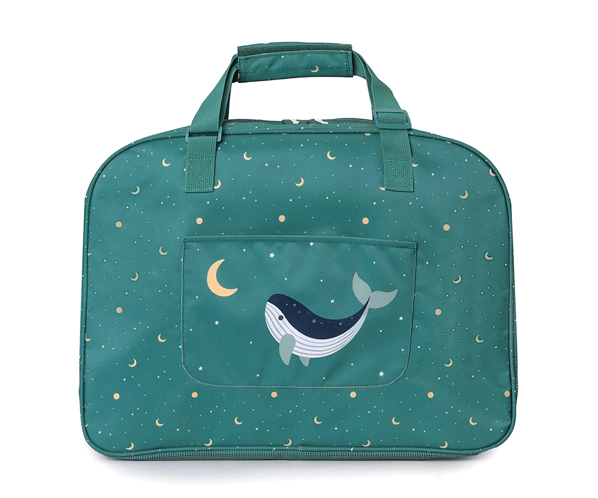 Bolso de playa con rejilla whale teal