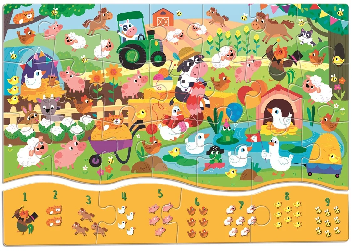 123 puzzle - la granja
