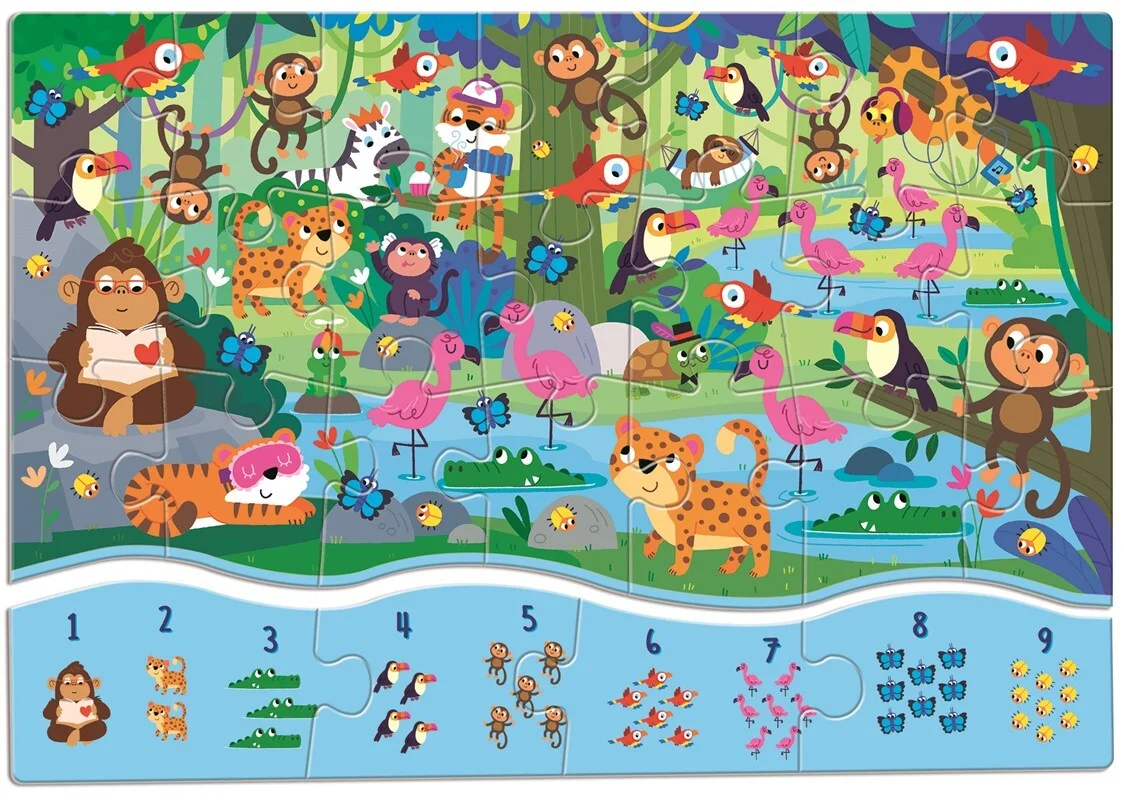 123 puzzle - la jungla