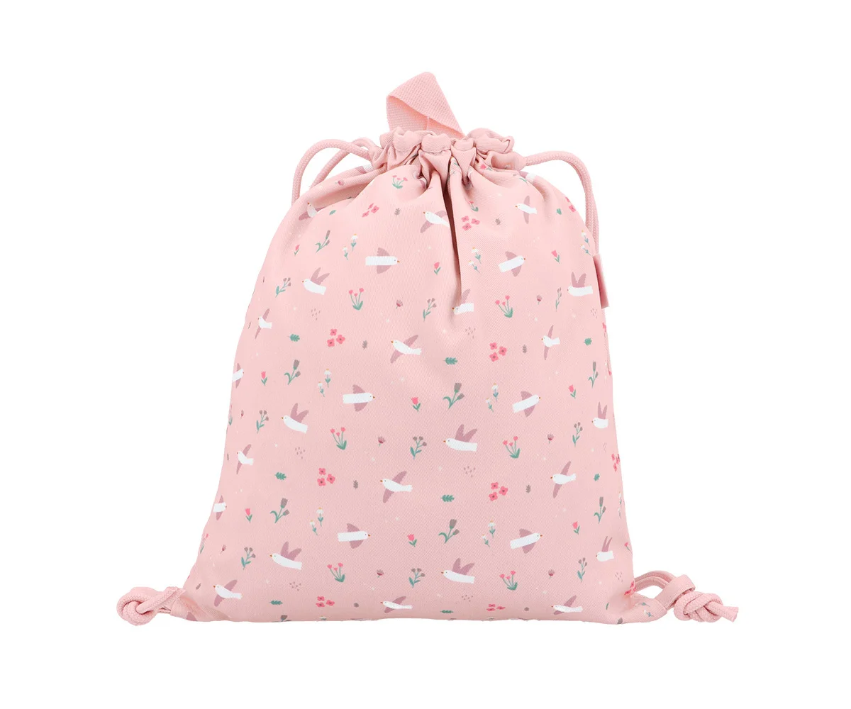 Mochila saco tela Blossom Birds