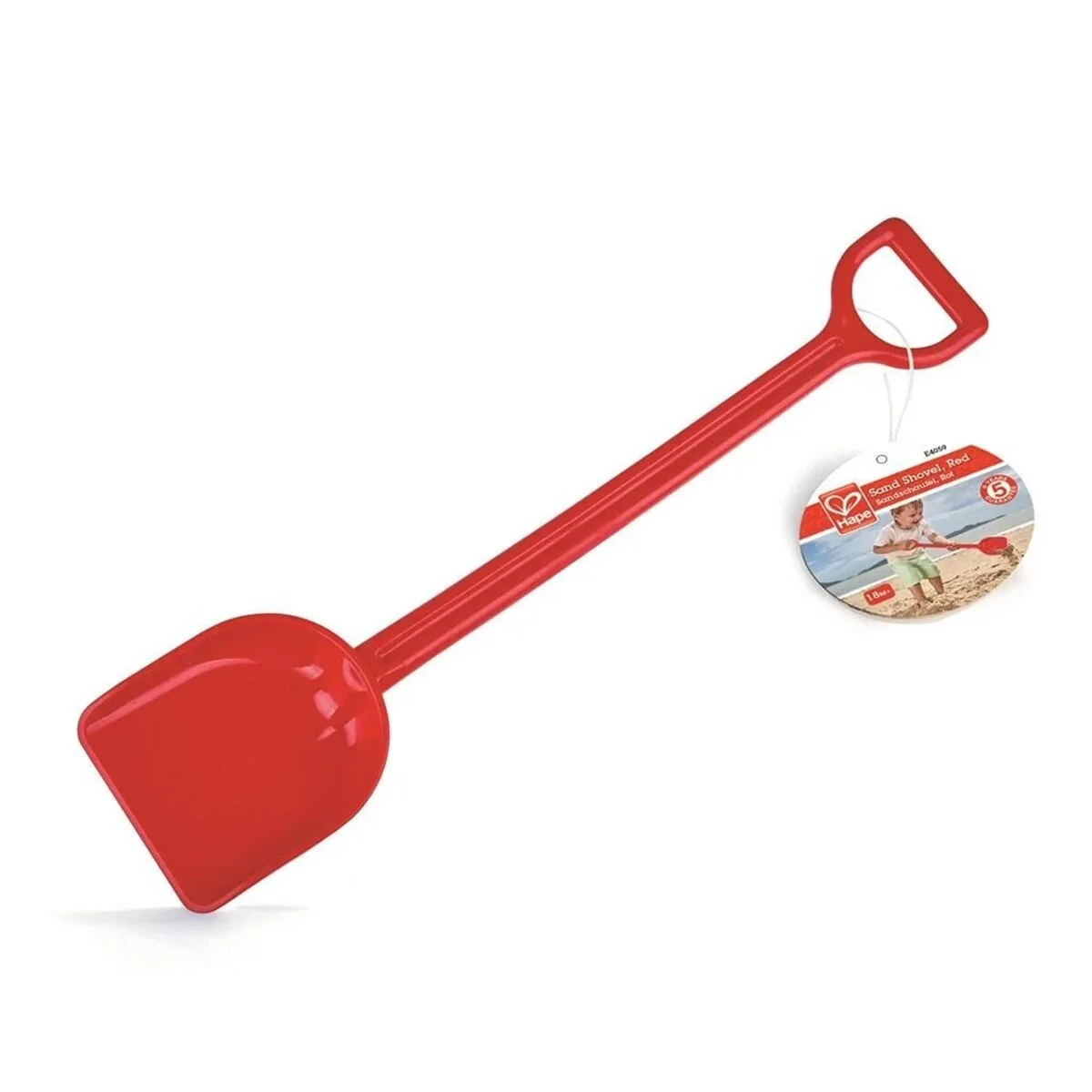 Hape Sand Shovel Beach and Garden Toy Tool Toys, Red (B079QSZ8GY)