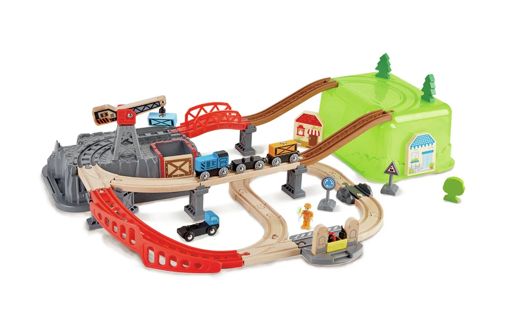 [E3764] Juego de bloques de construcción de ferrocarril