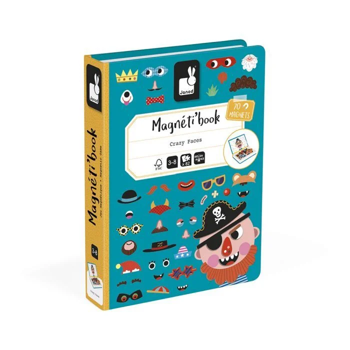 [J02716] MAGNETI'BOOK CRAZY FACES CHICOS