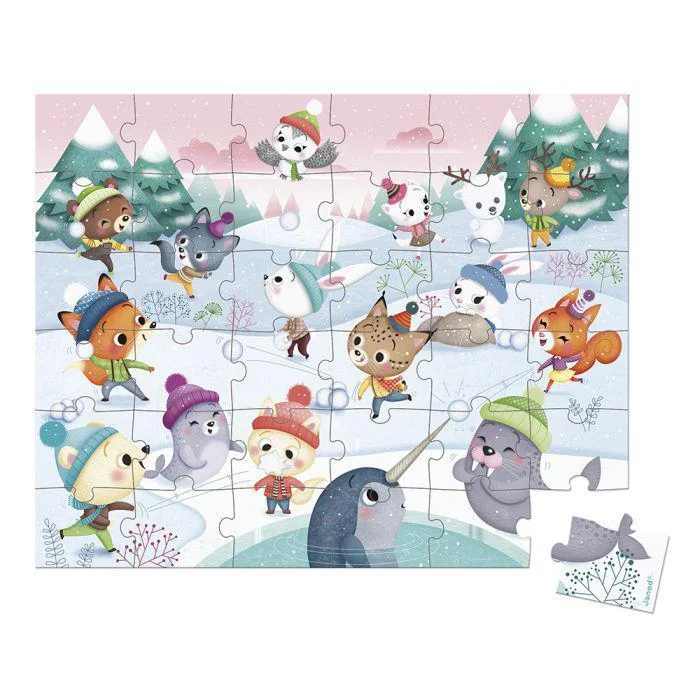 [J02647] Puzle- fiesta en la nieve - 36 pzas