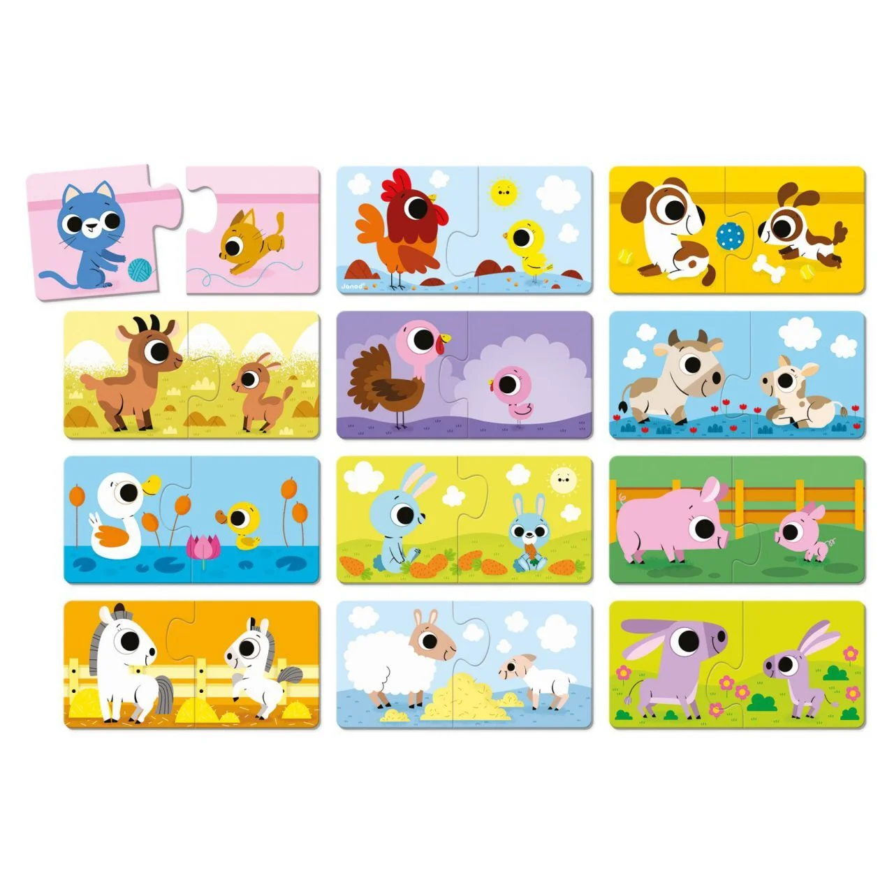 [J02637] Puzles padres y bebés animales
