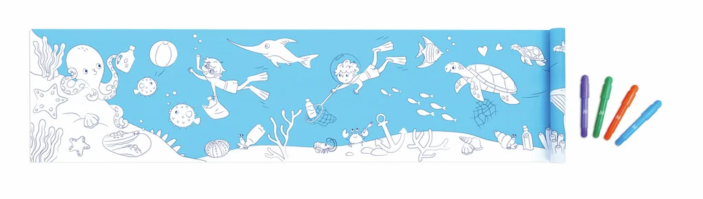 [E2018] Rollo de papel para garabatos oceánicos