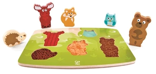 [E1621] Puzle táctil de animales del bosque