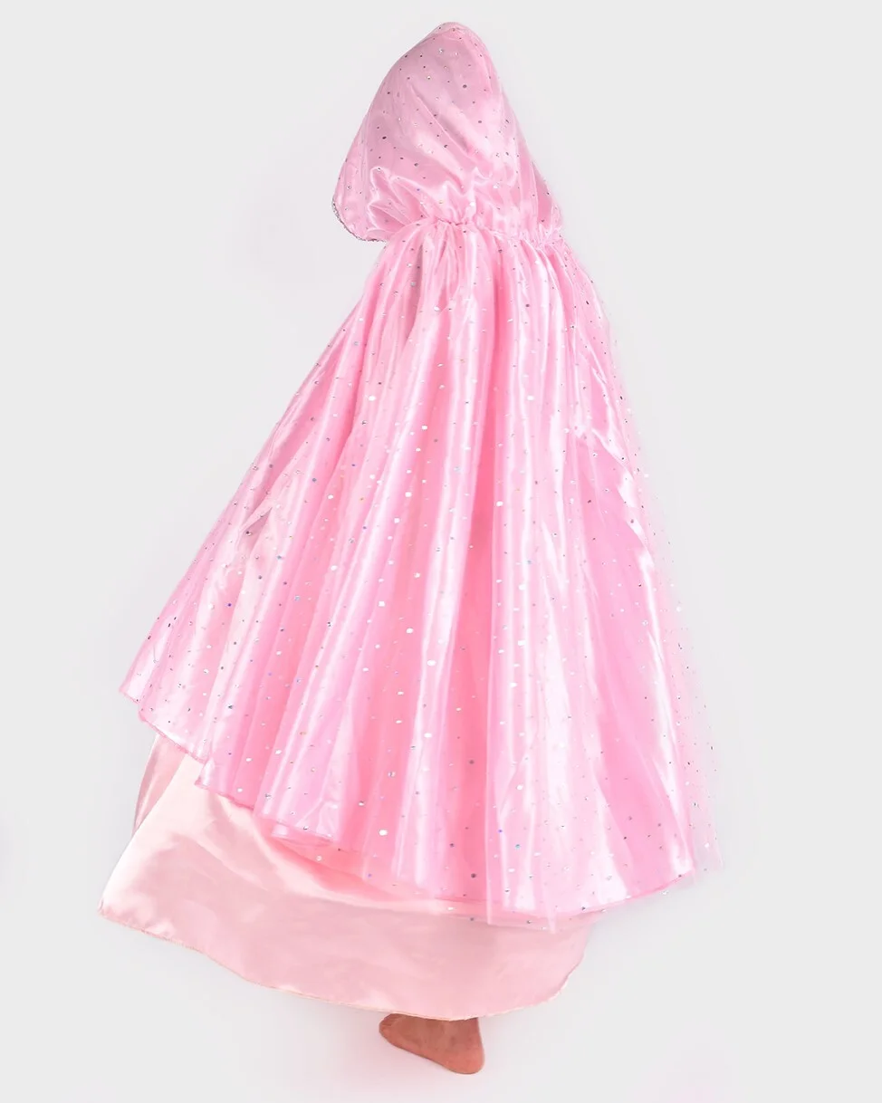 Capa con gorro rosa
