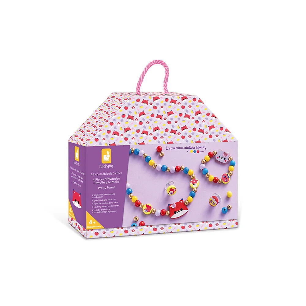[J09128] 4 JOYAS DE MADERA PRETTY FOREST