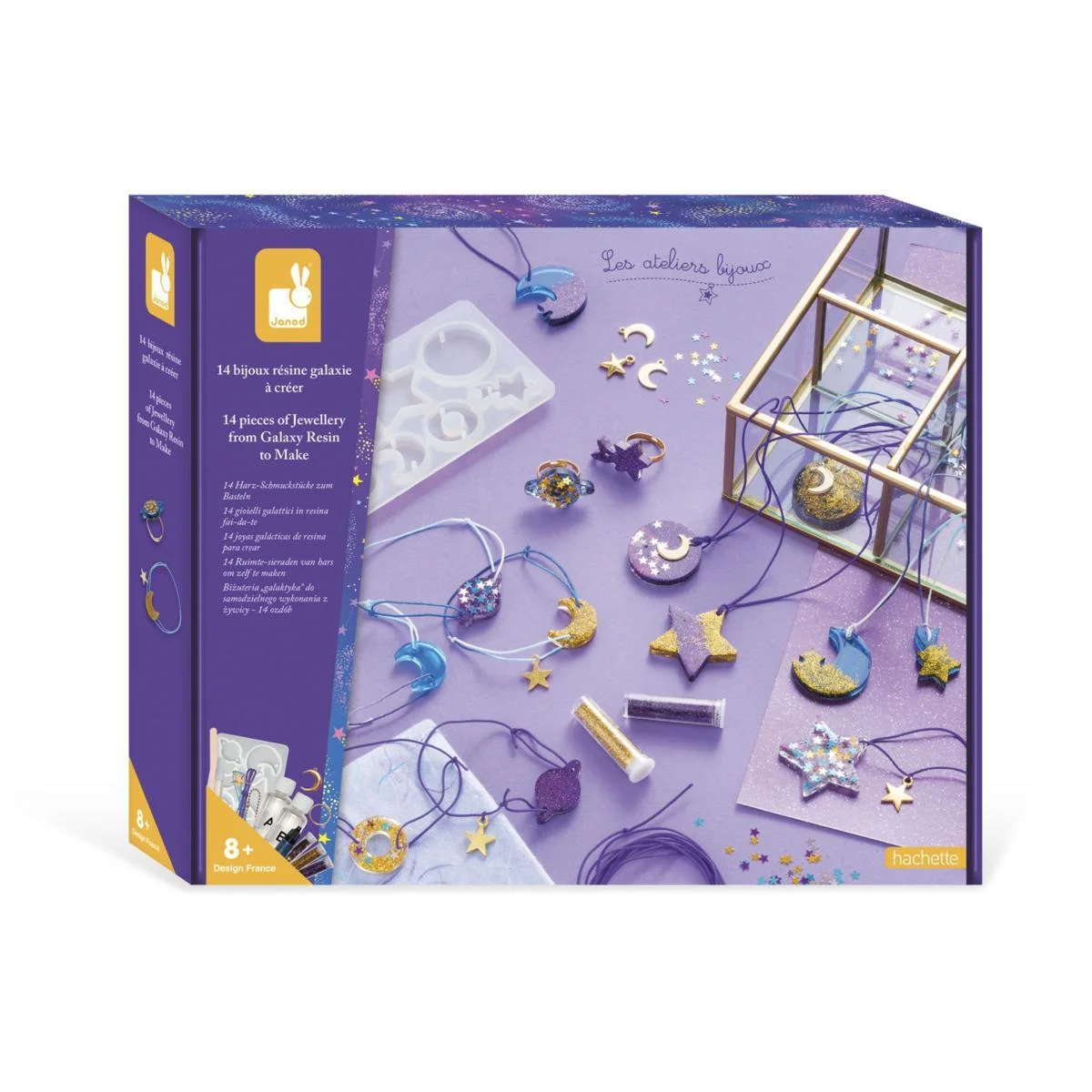 [J07937] 14 JOYAS GALACTICAS DE RESINA PARA CREAR