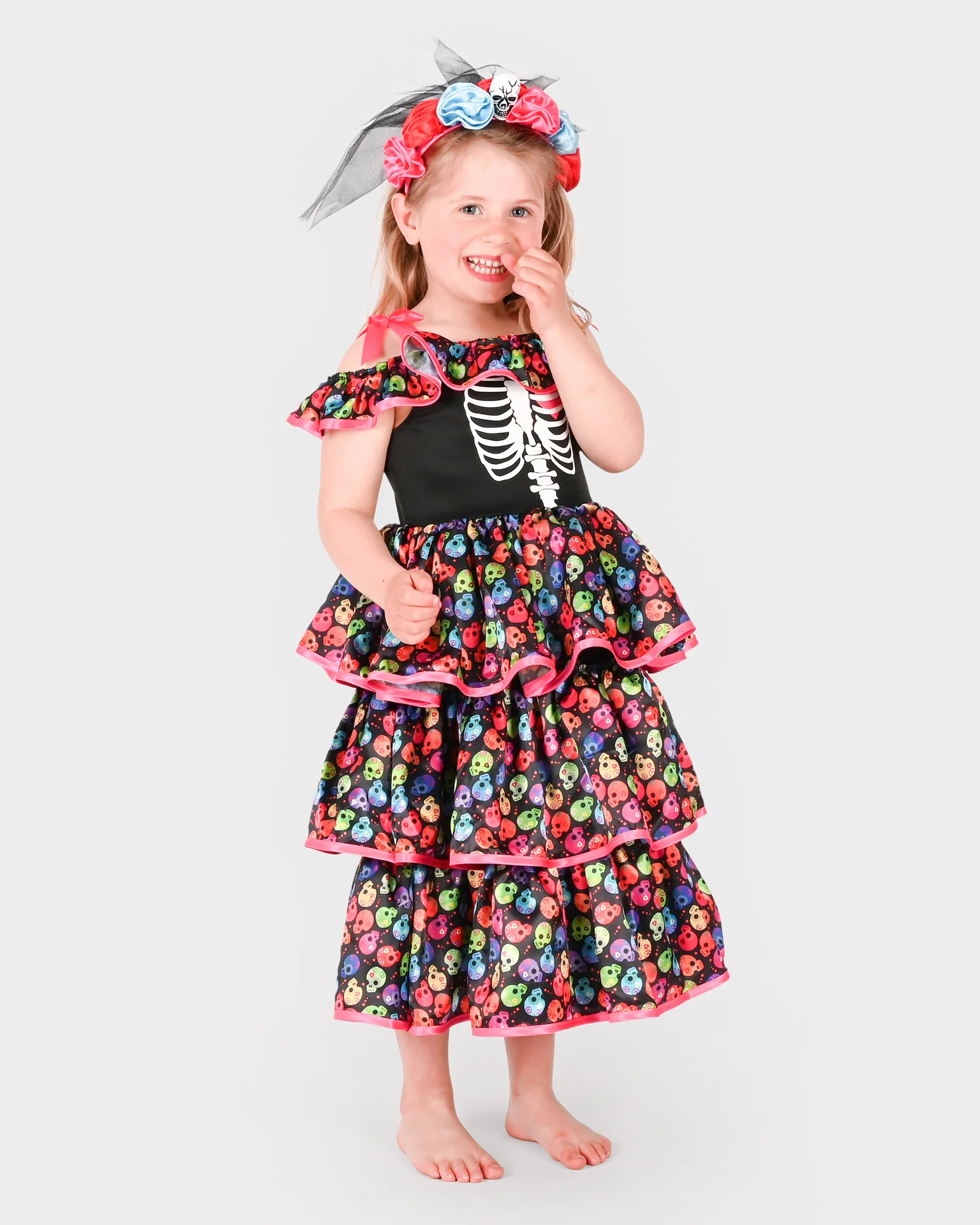 Vestido de esqueleto multicolor - Den Goda Fen