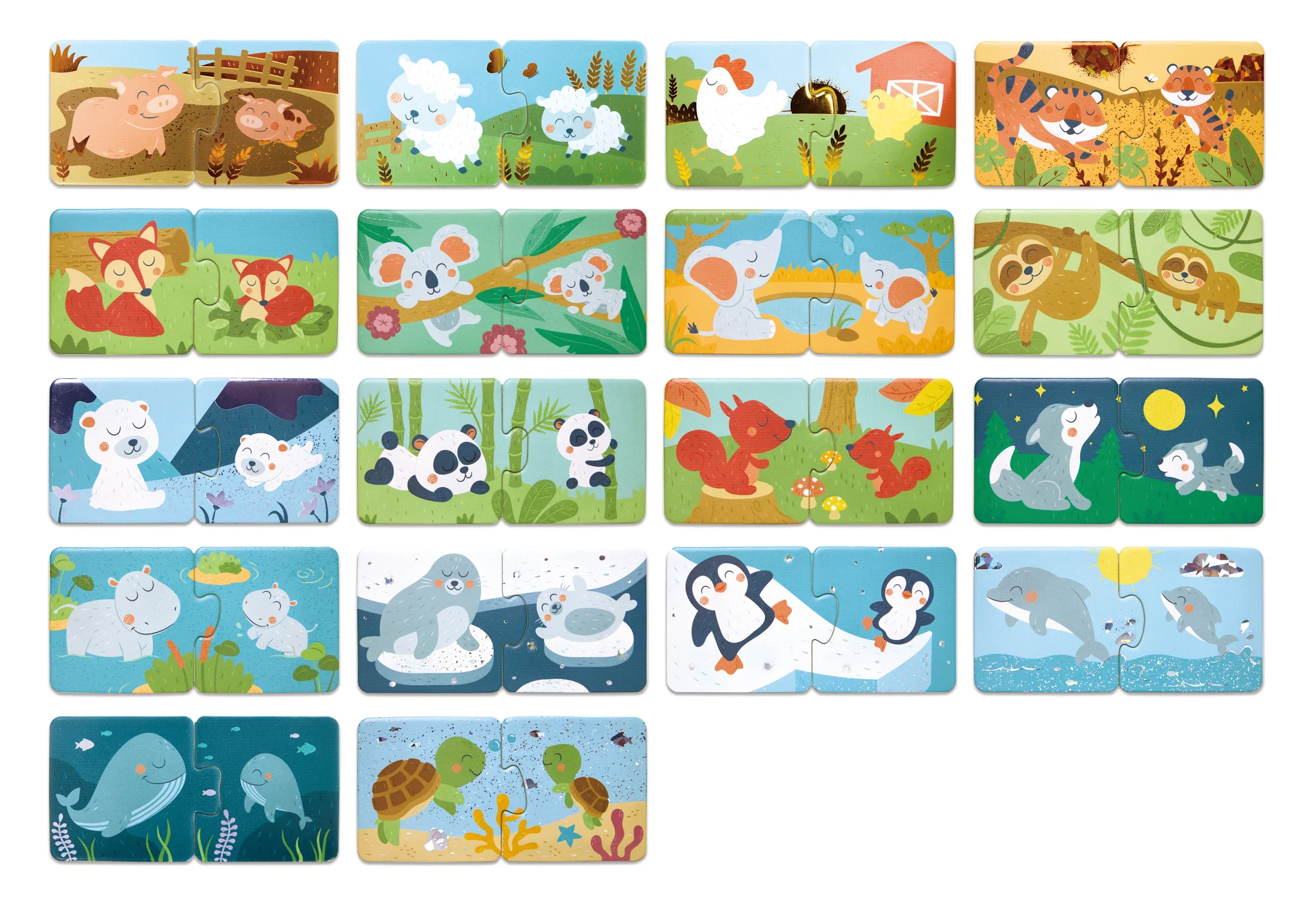 [E1664] Animal Family Pairing Puz